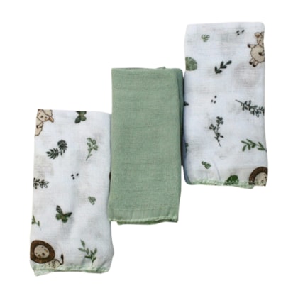 Kit Pano de Boca 3 Peças Sortido 58008 - Bercinho