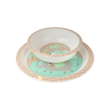 Kit Safari Prato e Tigela Infantill 6m+ 3225 - Clingo    