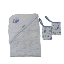 Kit Toalha de Banho e Toalha de Boca 3 Peças Estampa Sortidas 543356 - Baby Nice - Minasrey