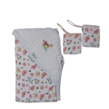 Kit Toalha de Banho e Toalha de Boca 3 Peças Estampa Sortidas 543556 - Baby Nice - Minasrey