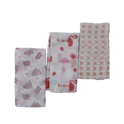 Kit Toalha de Boca 3 Peças Sortidas 533054 - Enxoval dos Sonhos