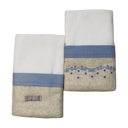 Kit Toalha de Boca Grande 2 Peças Bordada 531151 Loupiot Nature - Minasrey 