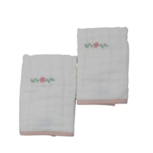 Kit Toalha de Boca Soft 2 Peças Bordada 531260 Loupiot Nature - Minasrey