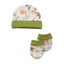 Kit Touca e Luva Estampado Safari 2 Peças 0901040 - Estilinho