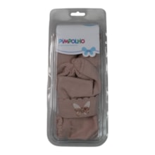 Kit Touca, Sapatinho e Luva Feminino Tamanho Único 6359 3 Peças - Pimpolho