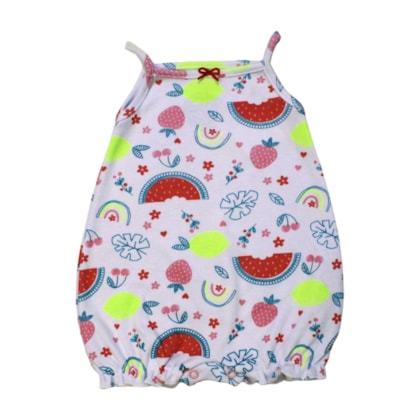 Macacão Banho de Sol Feminino Estampado Frutas 0201381 - Estilinho