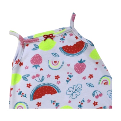 Macacão Banho de Sol Feminino Estampado Frutas 0201381 - Estilinho