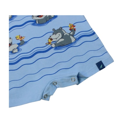 Macacão Banho de Sol Masculino Estampa Hipopótamo 45484 - Rei Rex 
