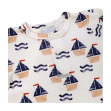 Macacão Curto Estampado Barco 20198  - Miniclo