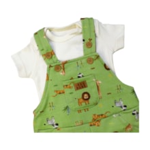 Macacão Curto Estampado Safari com Camiseta 2 Peças 33166 - Iaze