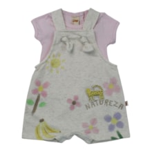 Macacão Curto Feminino Estampado Estampa Tigre com Blusa 2 Peças 9876 - Livy