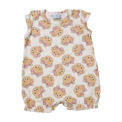 Macacão Curto Feminino Estampado Laços 20204 - Miniclo 