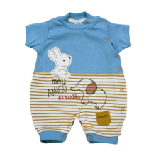 Macacão Curto Masculino Coelho 578 - Nilly Baby 