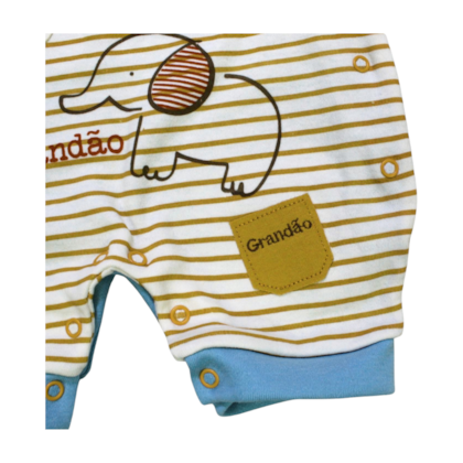 Macacão Curto Masculino Coelho 578 - Nilly Baby 