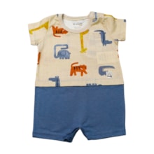 Macacão Curto Masculino Estampa Bichos 36696 - Brandili