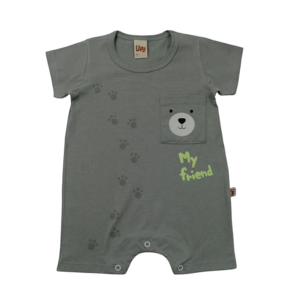 Macacão Curto Masculino Estampa Urso 9933 - Livy