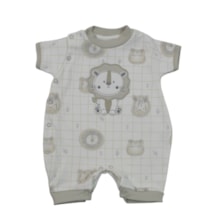 Macacão Curto Masculino Estampado Leão 1428 - Nilly Baby