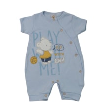 Macacão Curto Masculino Urso 1413 - Nilly Baby