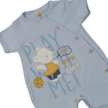 Macacão Curto Masculino Urso 1413 - Nilly Baby