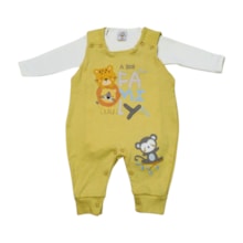 Macacão Estampado Bichos e Body 2 Peças 1315 - Nilly Baby