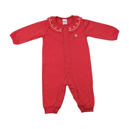 Macacão Feminino Malha Longo Babado Gola - 101177 - Sonho Mágico