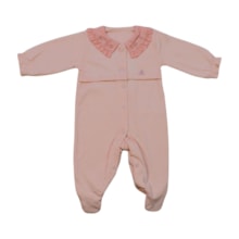 Macacão Feminino Malha Longo Bordado Gola Flores - 132119 - Sonho Mágico 