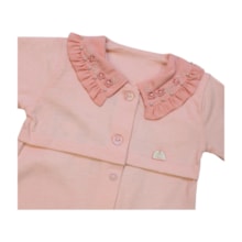 Macacão Feminino Malha Longo Bordado Gola Flores - 132119 - Sonho Mágico 