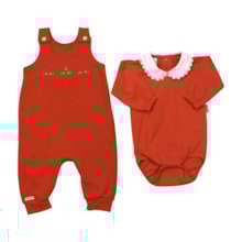 Macacão Feminino Malha Longo Nervuras Bordado Flores - 132147 - Sonho Mágico