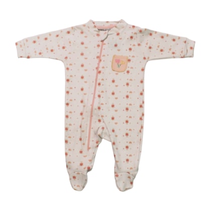 Macacão Longo Suedine Estampado Flor 0201479 - Estilinho