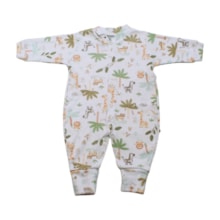 Macacão Longo Suedine Estampado Safari 0201485 - Estilinho