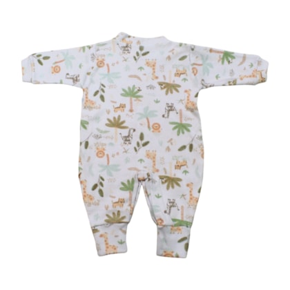 Macacão Longo Suedine Estampado Safari 0201485 - Estilinho