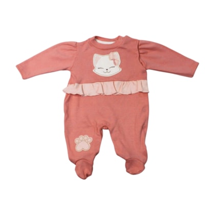 Macacão Longo Suedine Feminino Gatinha 1253 - Nilly Baby