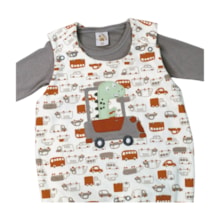 Macacão Longo Suedine Masculino com Colan 1327 Dino - Nilly Baby