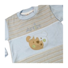 Macacão Longo Suedine Masculino Urso 1268 - Nilly Baby