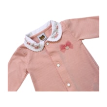 Macacão Malha Longo Feminino Trabalhado Laço 11100114 - Aconchego do Bebê