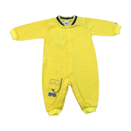 Macacão Masculino Malha Longo Bordado Hipopótamo - 101167 - Sonho Mágico