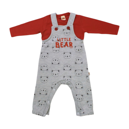 Macacão Masculino Moletom Ursos com Camiseta 2 Peças 8444 - Livy