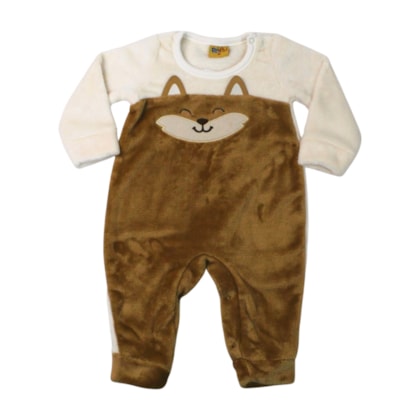 Macacão Pelúcia Carinha Masculino 26217 - Rollu