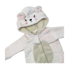 Macacão Pelúcia Feminino Capuz Carinha 8404 - Serelepe