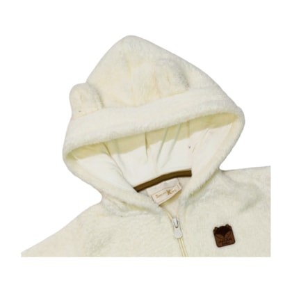 Macacão Pelúcia Masculino com Capuz Orelhinha 8460 - Serelepe