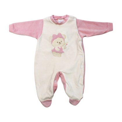 Macacão Plush Feminino Ursa Laço 5002 - Korte Rekorte