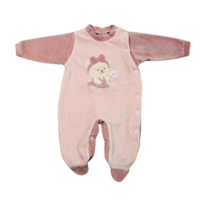 Macacão Plush Feminino Ursa Laço 5002 - Korte Rekorte