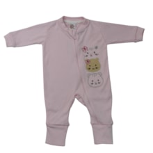 Macacão Suedine Longo Bordado Gatinha 1033 - Baby Bee