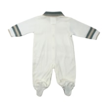 Macacão Suedine Longo com  Tricô Masculino 7170 - Beth Bebê