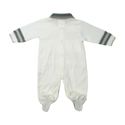 Macacão Suedine Longo com  Tricô Masculino 7170 - Beth Bebê