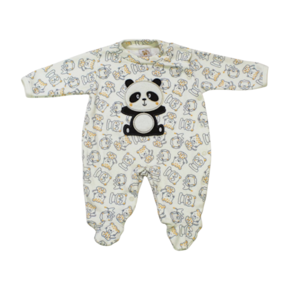 Macacão Suedine Longo Estampado 1221 - Nilly Baby 