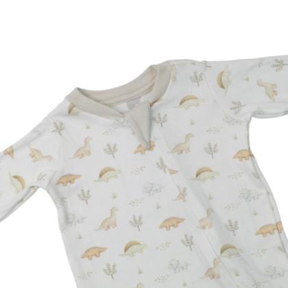 Macacão Suedine Longo Estampado Dinossauros 0055D - Curioso