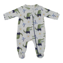 Macacão Suedine Longo Estampado Jacaré 26398 - Presente de Anjo