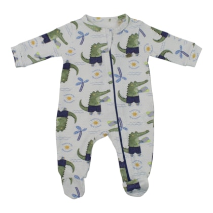 Macacão Suedine Longo Estampado Jacaré 26398 - Presente de Anjo