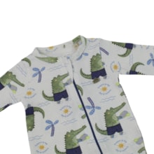 Macacão Suedine Longo Estampado Jacaré 26398 - Presente de Anjo